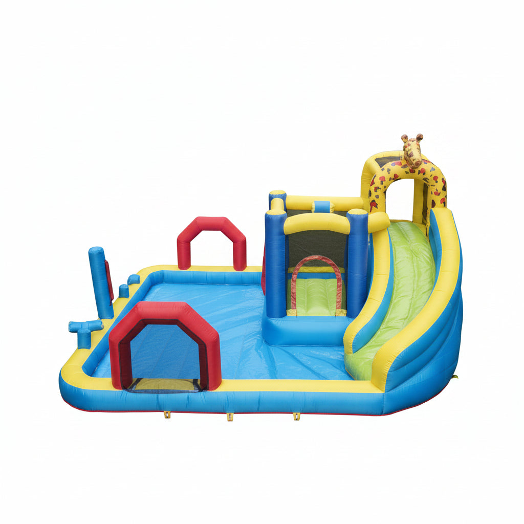 Outdoor Kids Inflatable Giraffe Castle Outdoor Water Castle
