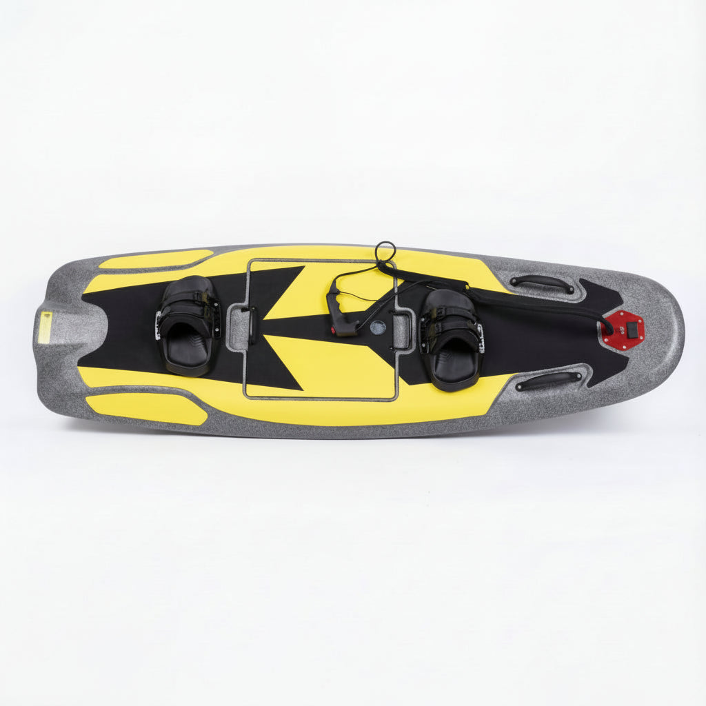 Top view of a yellow Electric Water Skateboard