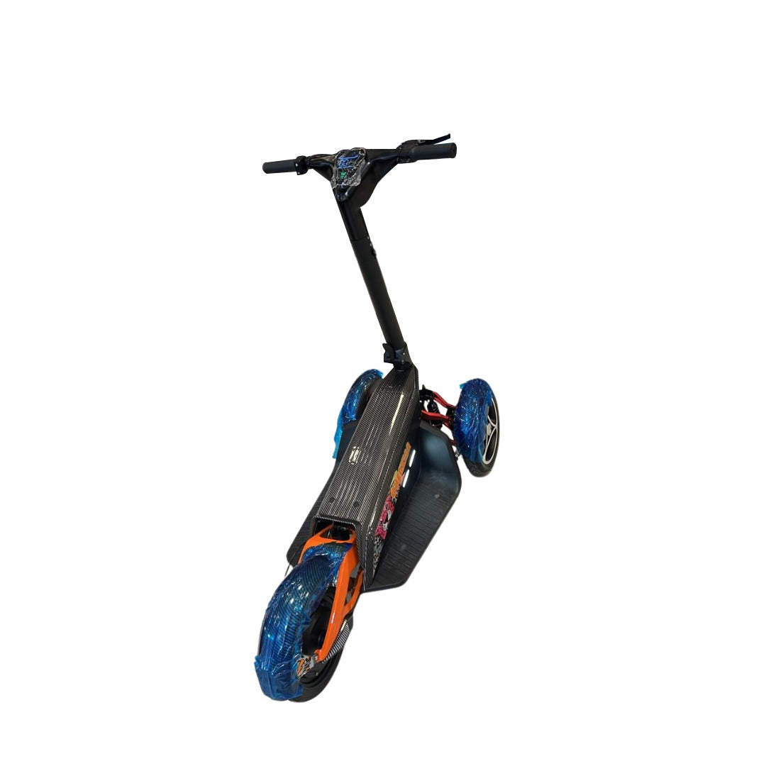 Stylish Electric scooter with blue and orange design