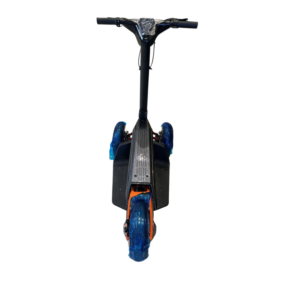 Best Black electric scooter with blue wheels