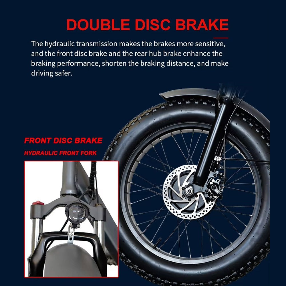 Electric Bike wheel with double disc brake system