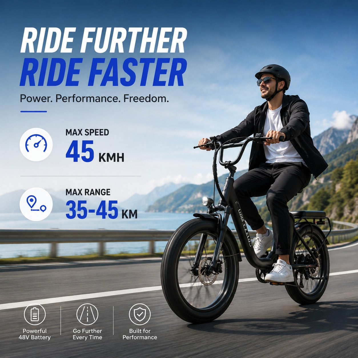 Megawheels W03 48V Electric off road Mountain Bike size 20' for Sale UAE