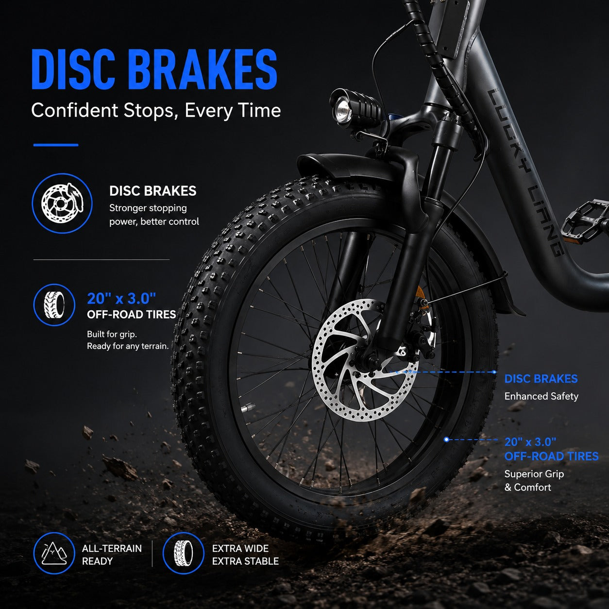Megawheels W03 48V Electric off road Mountain Bike size 20' for Sale UAE