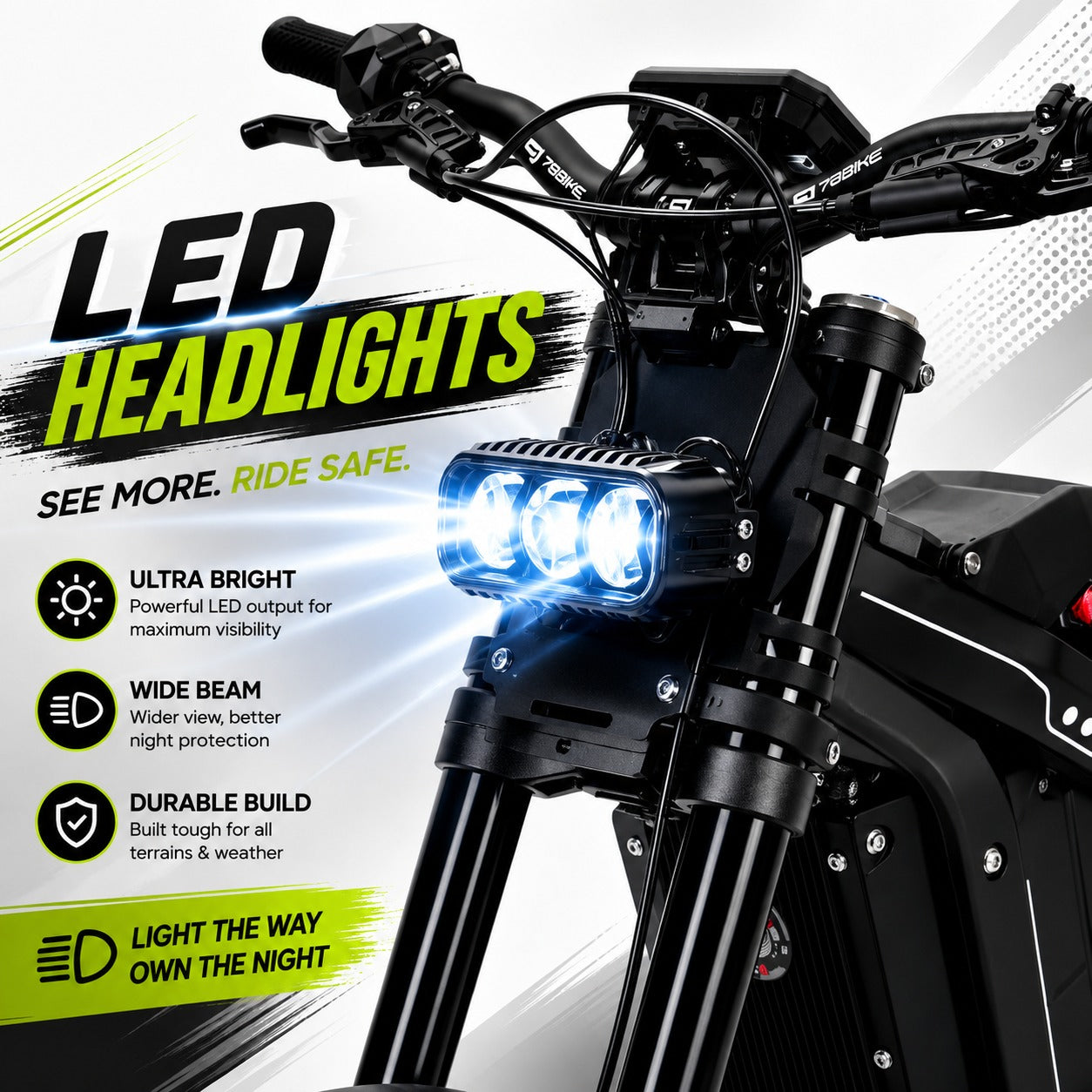 79BIKE-Falcon GT Electric Dirt Bike 72V 40Ah Lithium Battery 95 kmh Off Road Electric Bike with warranty