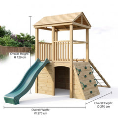 Dimensions of Wooden Climbing Frame for Wooden Climbing Frame and Wave Slide PlaySet