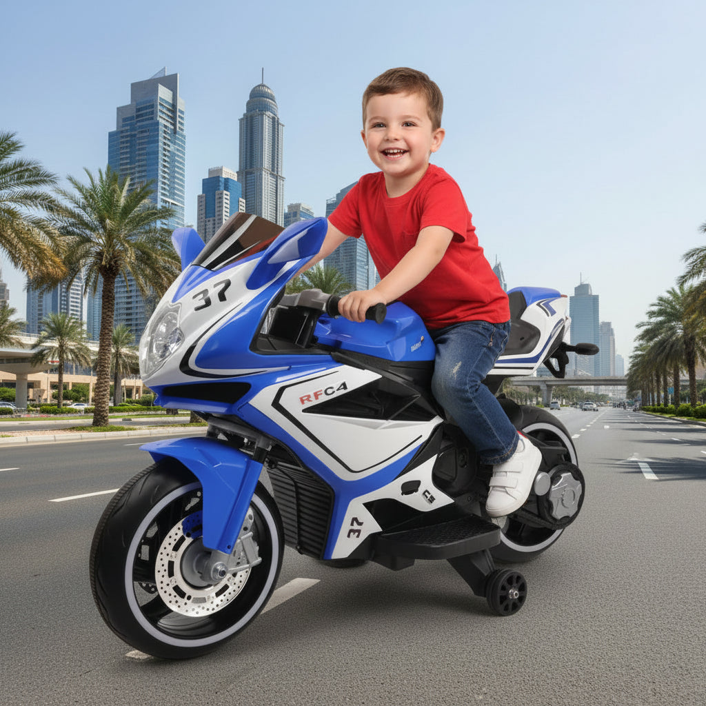 Megastar Ride on Electric Bike D2 Excel 2 Wheel with Hand Acceleration & Eva wheels