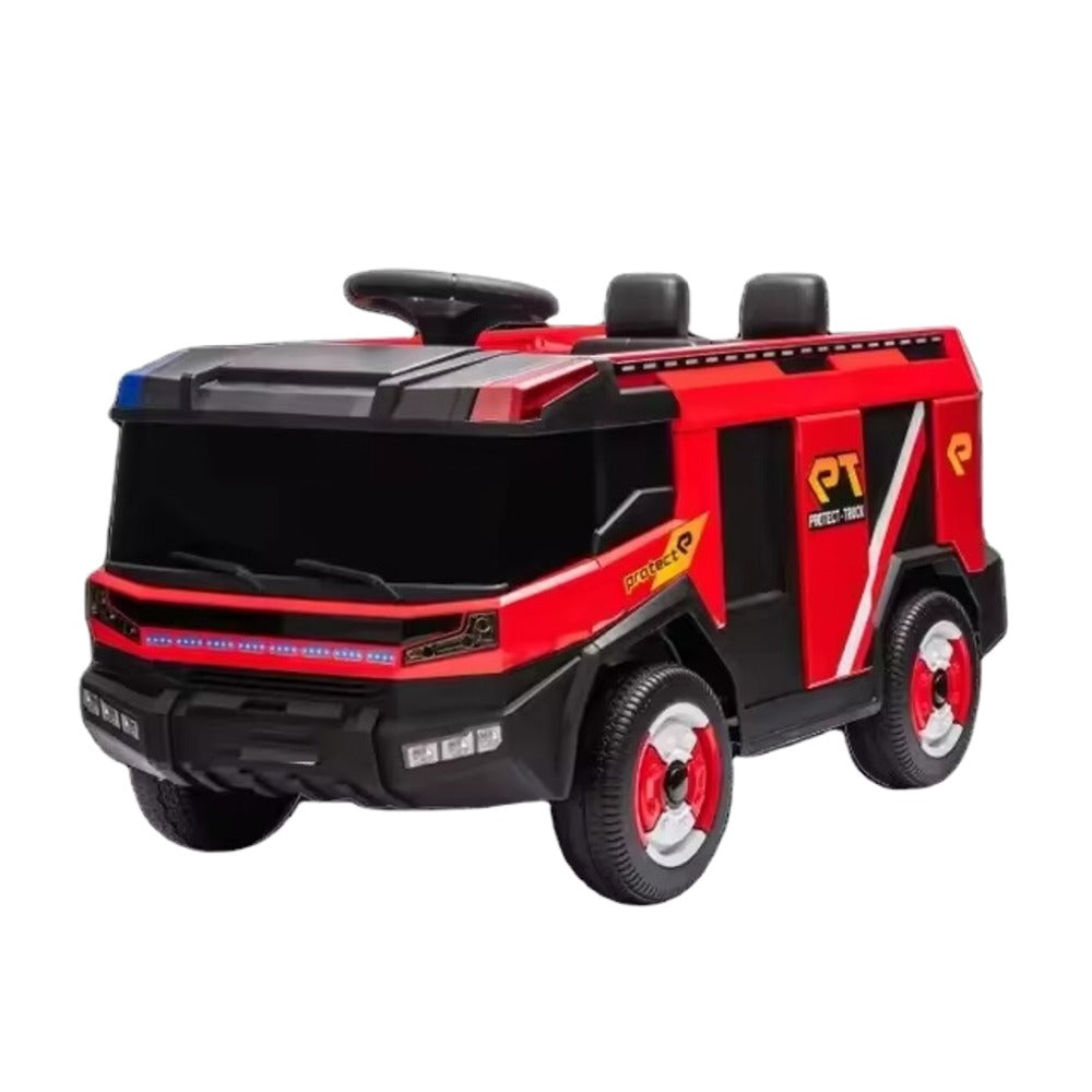 Megastar Ride on Car Fire Fighting Engineer Truck 12V Rc Electric Toys Car With Water Tank Gun Kids