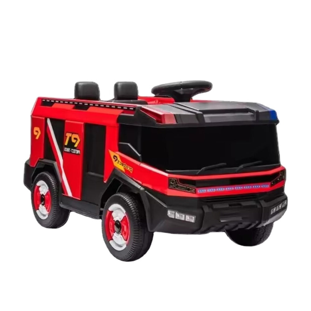 Megastar Ride on Car Fire Fighting Engineer Truck 12V Rc Electric Toys Car With Water Tank Gun Kids