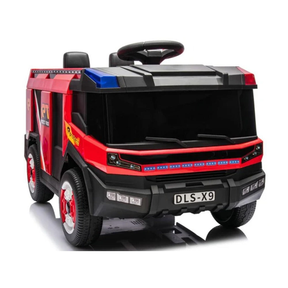 Megastar Ride on Car Fire Fighting Engineer Truck 12V Rc Electric Toys Car With Water Tank Gun Kids