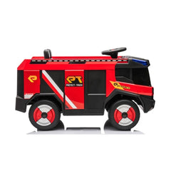 Megastar Ride on Car Fire Fighting Engineer Truck 12V Rc Electric Toys Car With Water Tank Gun Kids