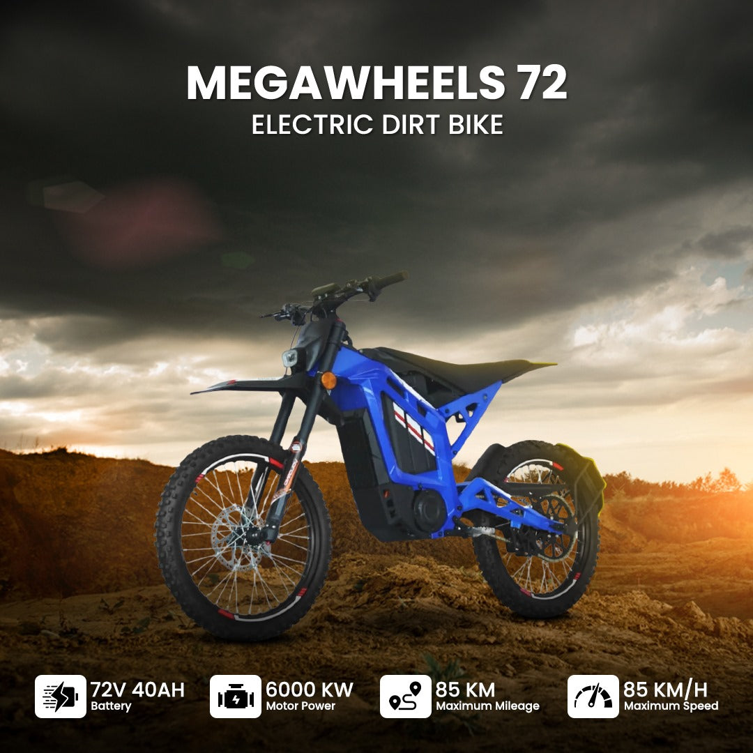 Megawheels Stirron Electric Dirt Bike For off Roading 72 V With High Range Upto 85 Kms