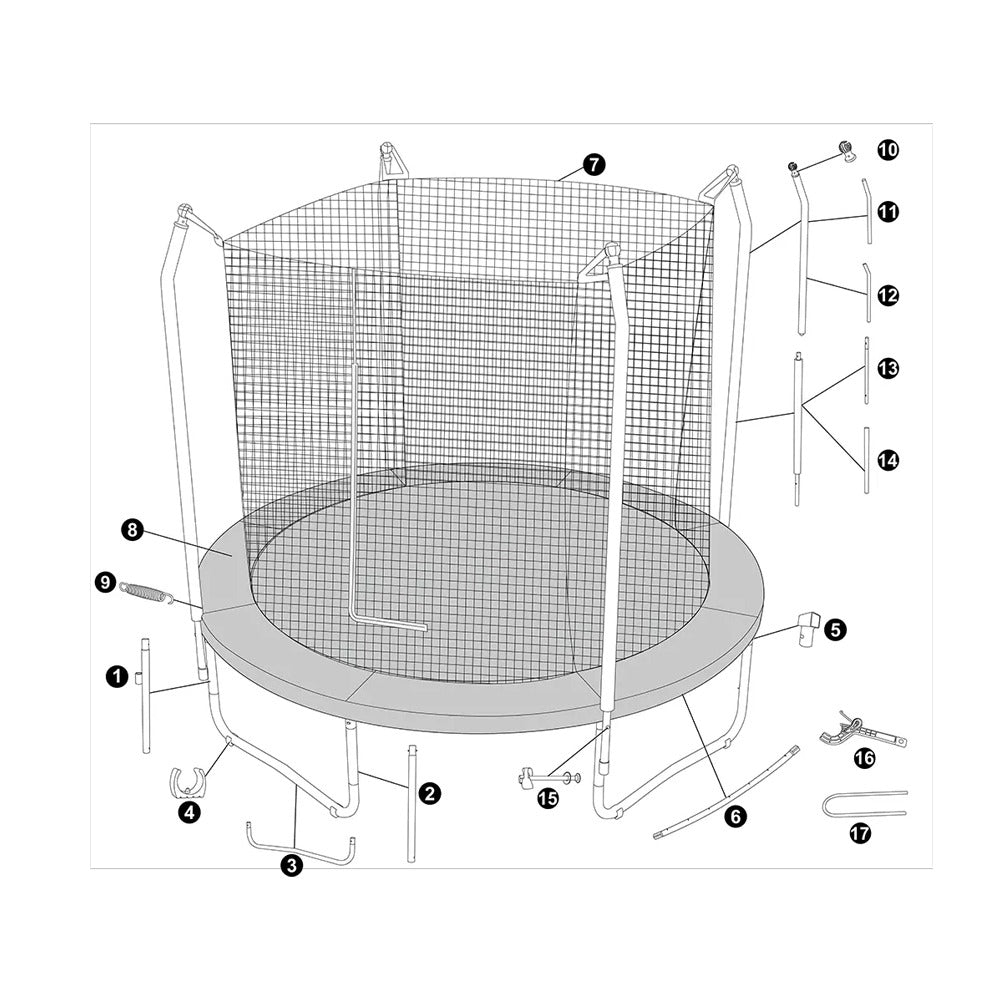 Megastar BW Xtreme Air Trampoline 10 FT, Outdoor Trampoline for Kids & Adults