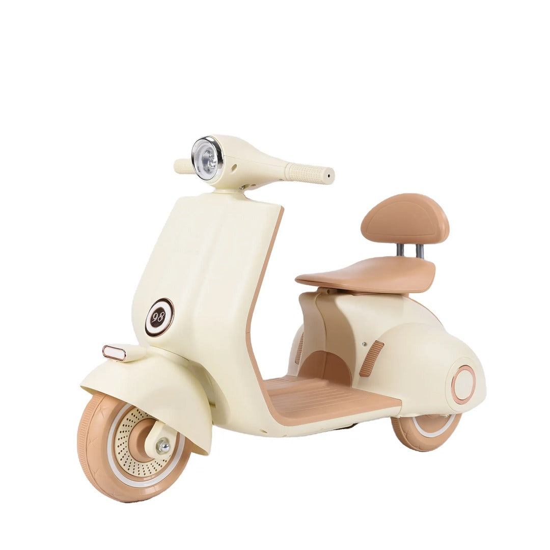 Megastar Ride on 12 v Vespa Scootz Bike for Kids with Parental RC