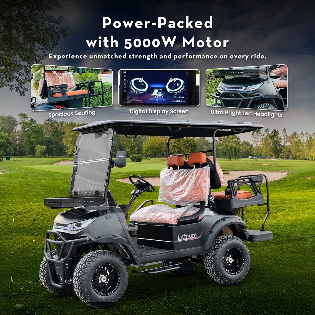 Megawheels Electric Golf Cart 2 + 2 Off Road Street and Lithium Battery With Warranty