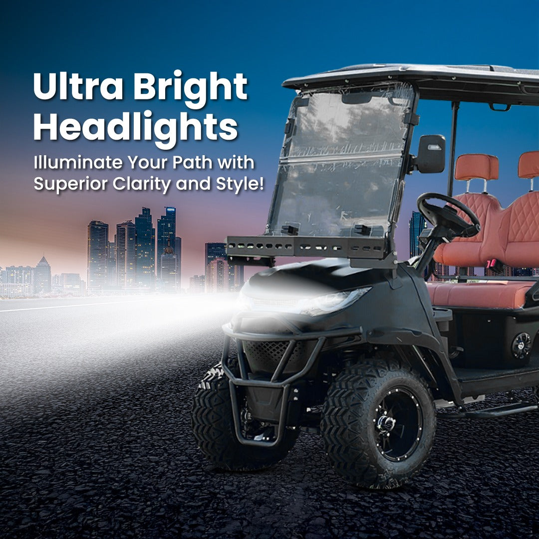Megawheels Electric Golf Cart 4 + 2 Off Road Street and Lithium Battery With Warranty