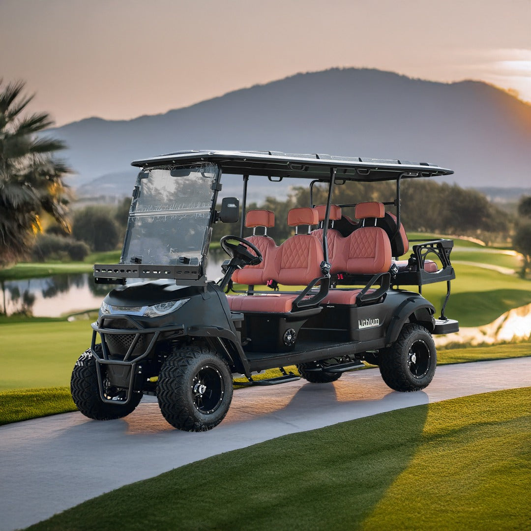 Megawheels Electric Golf Cart 4 + 2 Off Road Street and Lithium Battery With Warranty