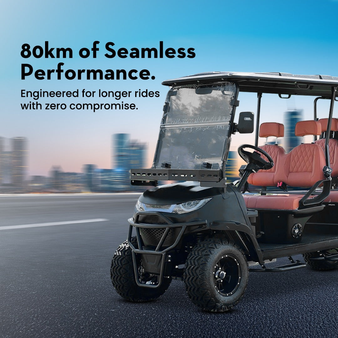 Megawheels Electric Golf Cart 4 + 2 Off Road Street and Lithium Battery With Warranty