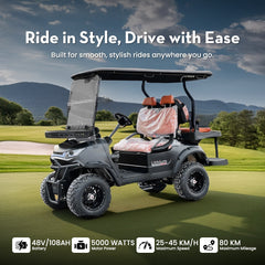 Megawheels Electric Golf Cart 2 + 2 Off Road Street and Lithium Battery With Warranty