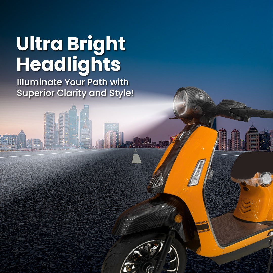 Megawheels  Sleek Vespa Picassio Style Electric Moped Scooter 60 V With Lithium Battery