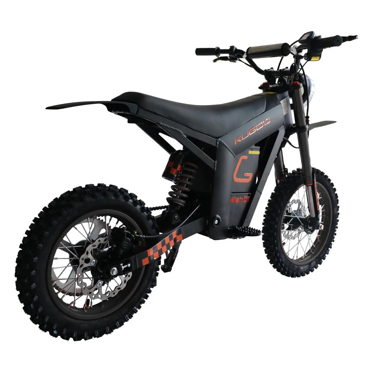 Side view of Black Kugoo Wish01 Dirt Bike Scooter Off Road Bike