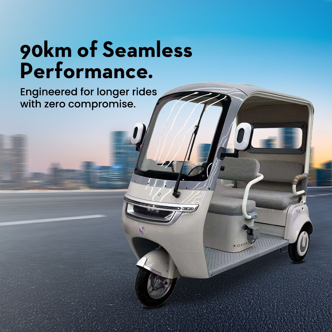 Three-wheeled Electric Scooter with Seat performance.