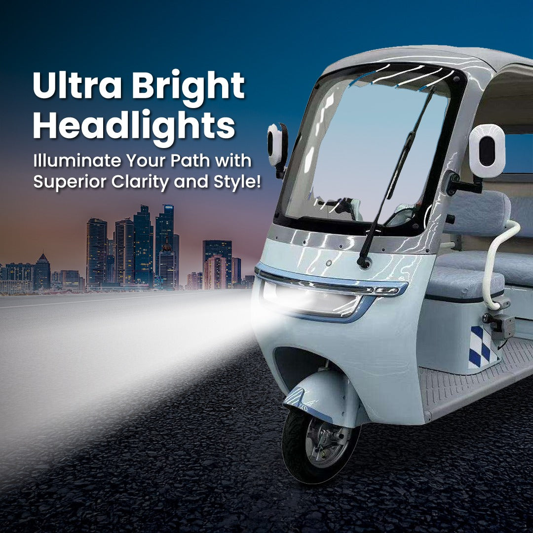 Three-wheeled Electric Scooter with ultra-bright headlights