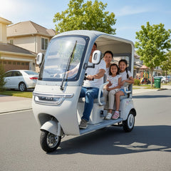 Megawheels Electric Tricycle Scooter Enclosed back for 3 Passengers