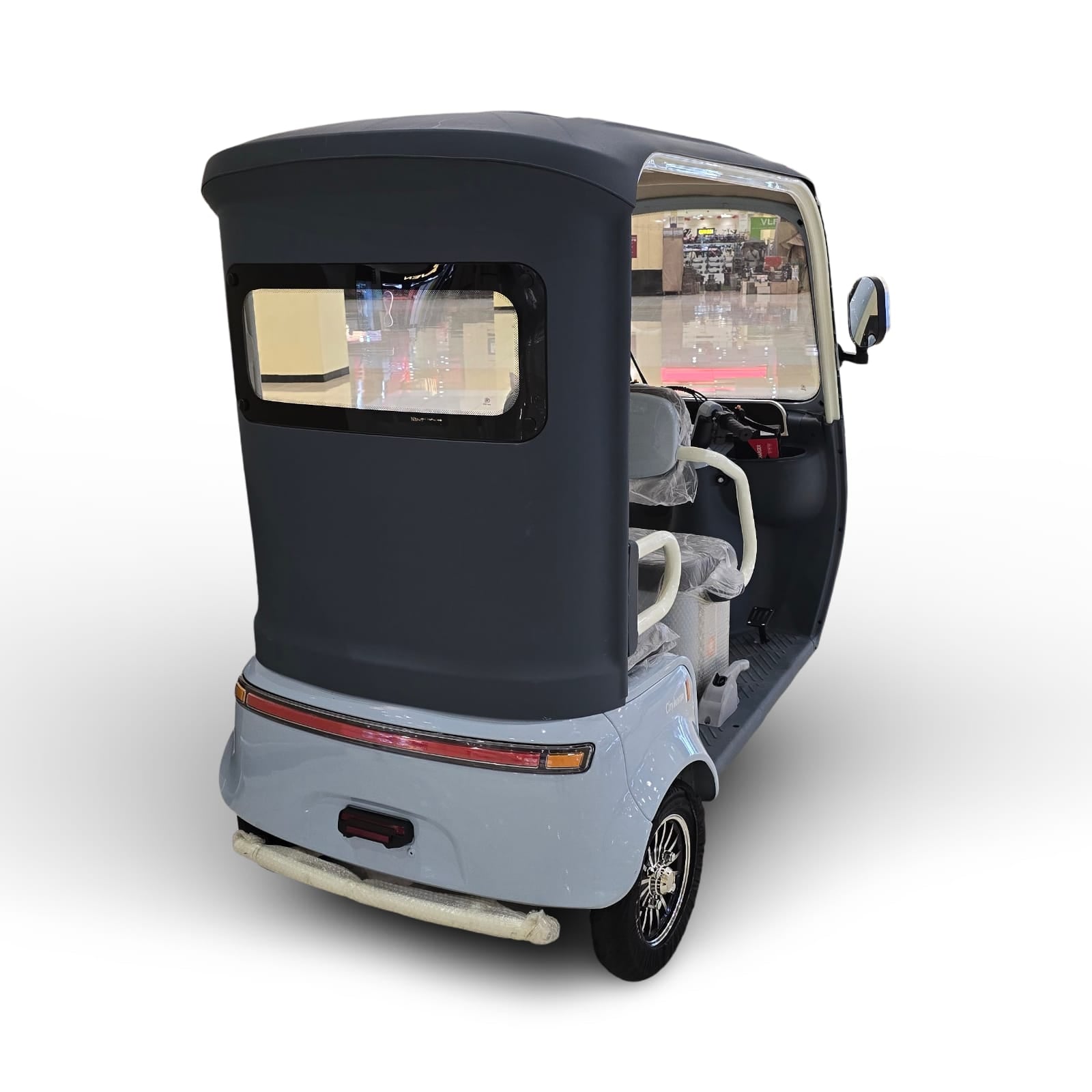 Electric Scooter with a black canopy