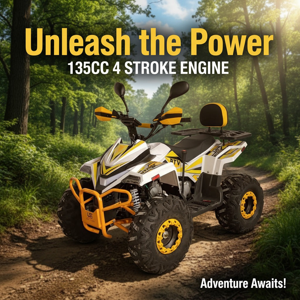 Unleash The Thunderbird Powerwheels ATV Quad Bike  135 CC 4 Stroke Engine