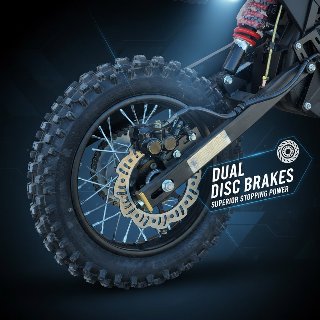Motorcycle wheel with dual disc brakes