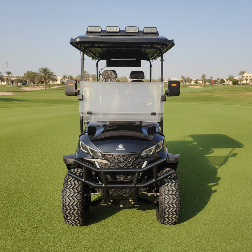 Golf cart on a golf course