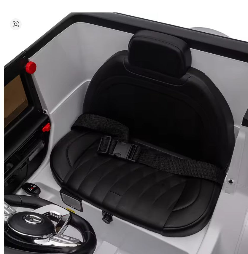 Black seat cover in a vehicle interior