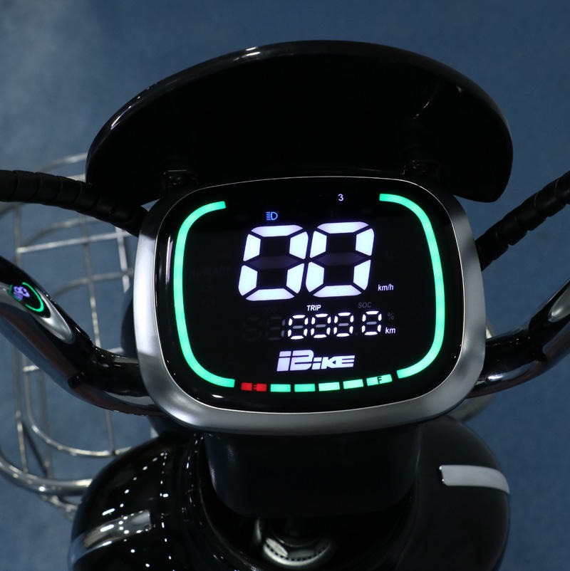 Digital display on a motorcycle
