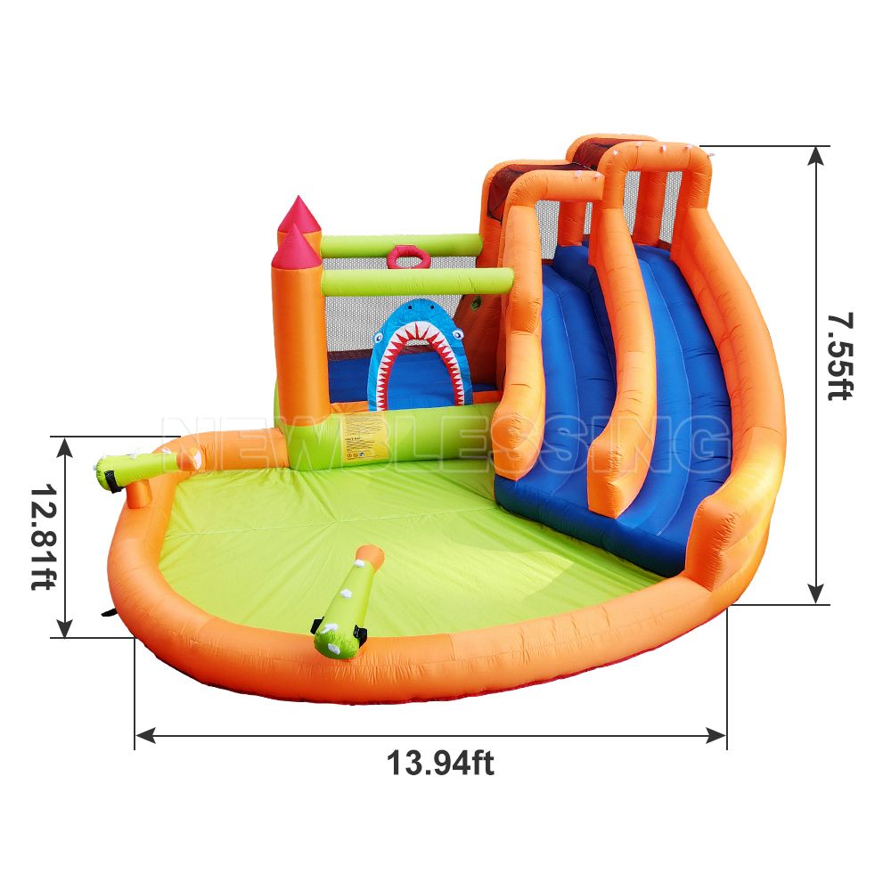 Megastar Kids Inflatable Double Slide Splash Castle dimension