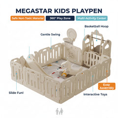 Megastar Kids playpen with features