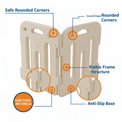 Close up safety feature image of kids playpen