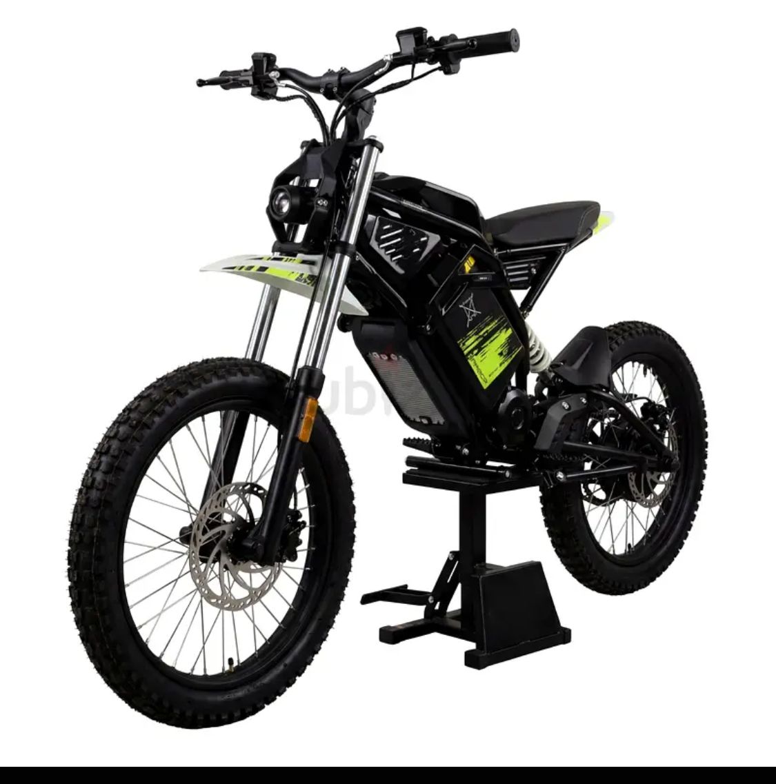 Black Savage S1 Electric Off-Road Dirt Mountain Bike for Adults