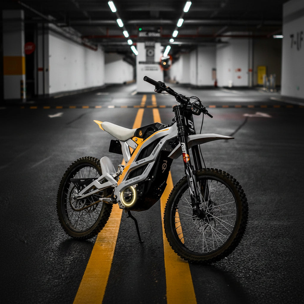79BIKE-Falcon Pro Electric Dirt Bike on a road 