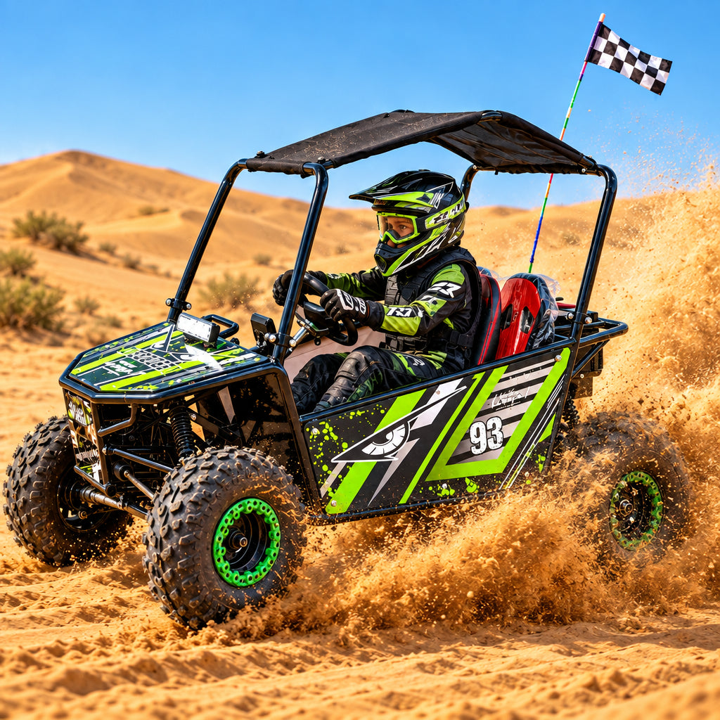 Adults ride on Megawheels Dune Dasher 60v20ah UTV Off Road Buggy