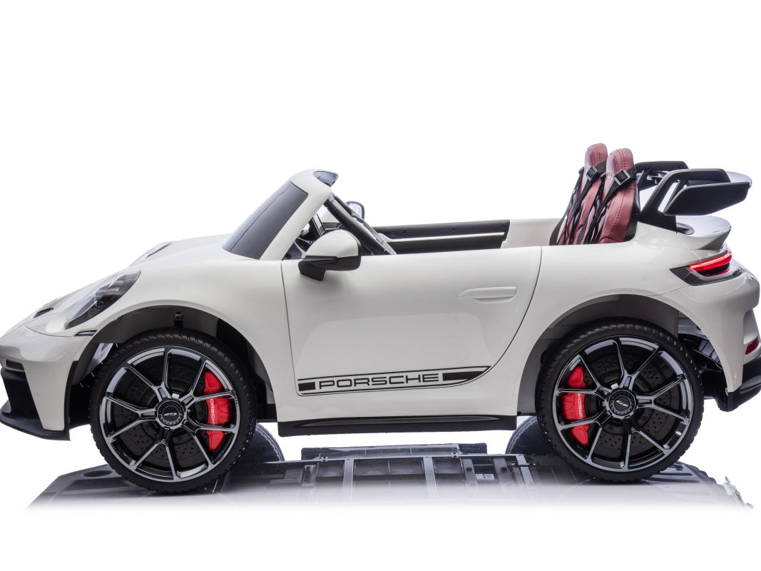 Megastar Ride on 12 V Licensed Porche Limited Edition Electric Car for Kids with Suspension and 2 Seats