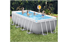 Intex 16 Ft. X 8 Ft. X 42 Inch Prism Frame Rectangular Pool Set Multi Colour, 26792Uk, 16 Ft. X 8 Ft. X 42-Inch Prism Frame Rectangular Pool Set