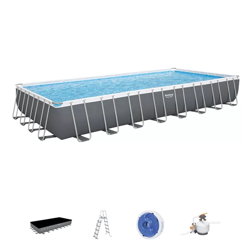 Bestway Power Steel Rectangular Pool Set 9.56m X 4.88m X 1.32m