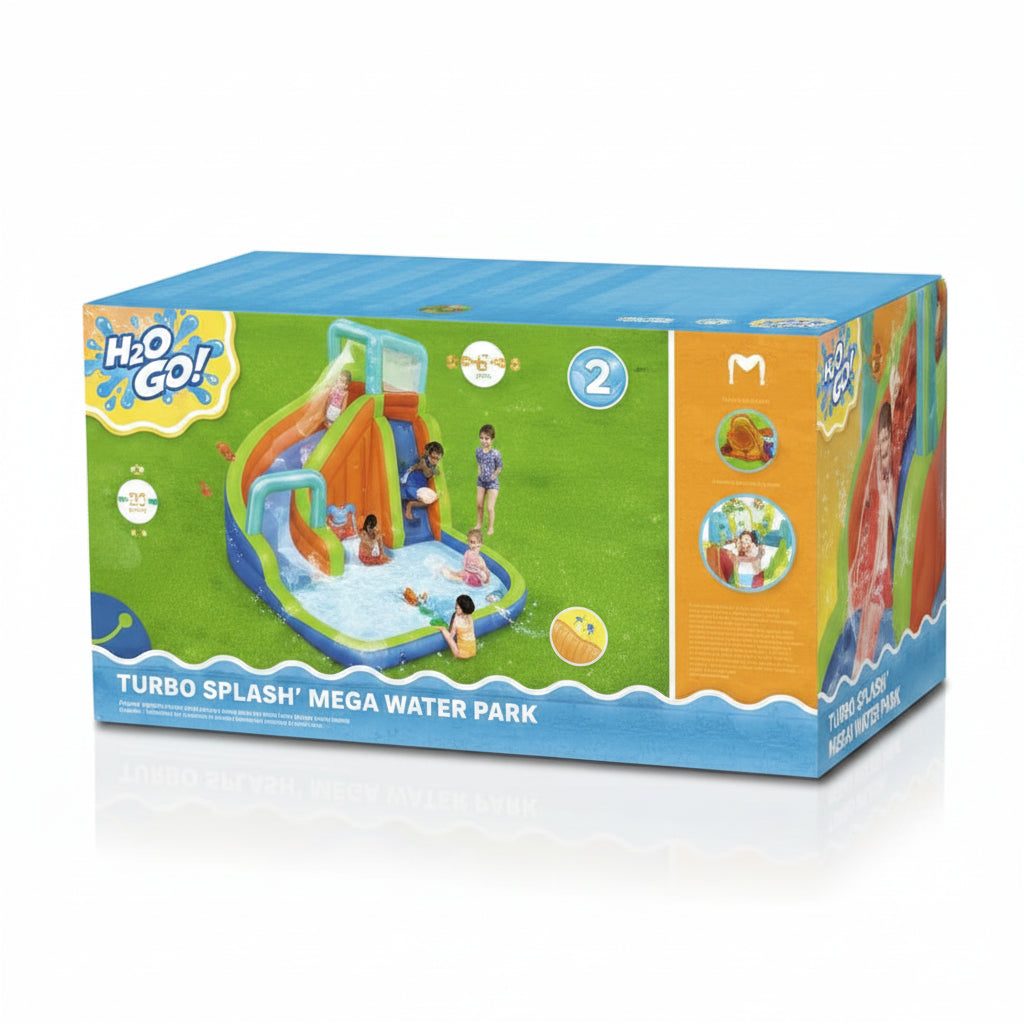 Box of Bestway H2OGo Turbo Splash Inflatable Mega Water Park