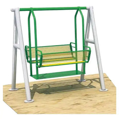 Outdoor Play Double Metal Swing for Gardens