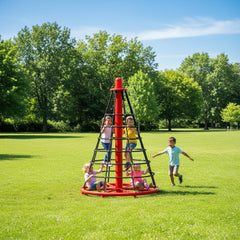 Kids Playing Climbing Orbit set at the park