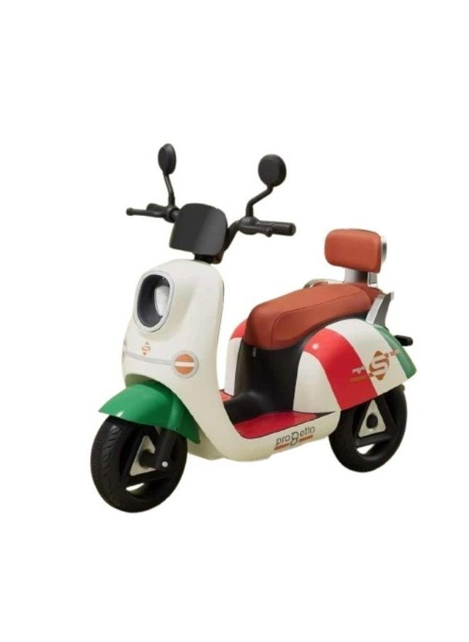 Megawheels Vespa Progetto Kids Electric Motorcycle 6V 7AH Battery