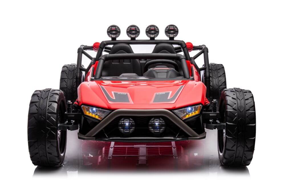 Megastar ride on 24V Super Slash Monster 2 Seater Ride On Car | Bluetooth, Rubber Wheels -RED