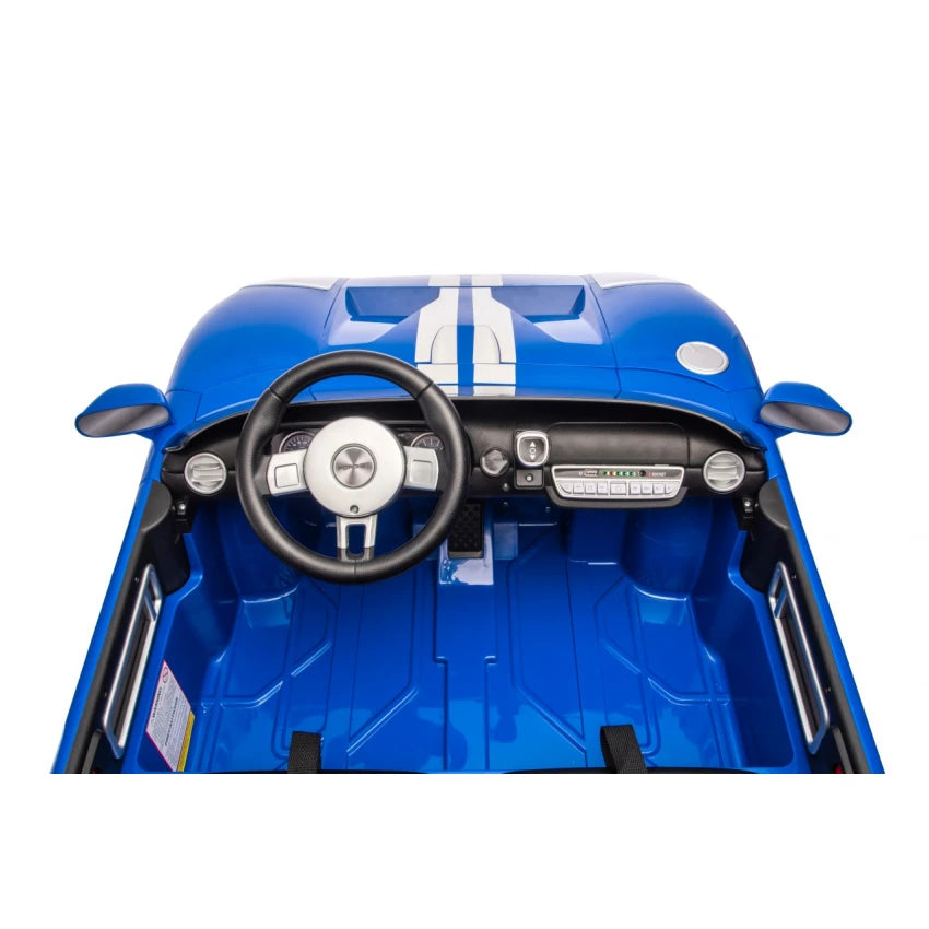 Blue toy car with a steering wheel of Ford Kids Car