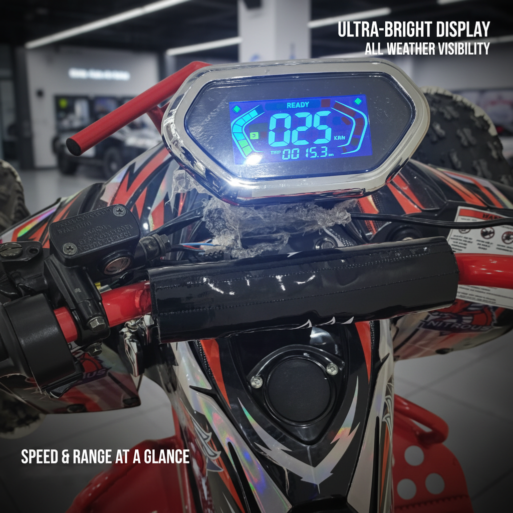 ATV Quad Bike dashboard with digital display 