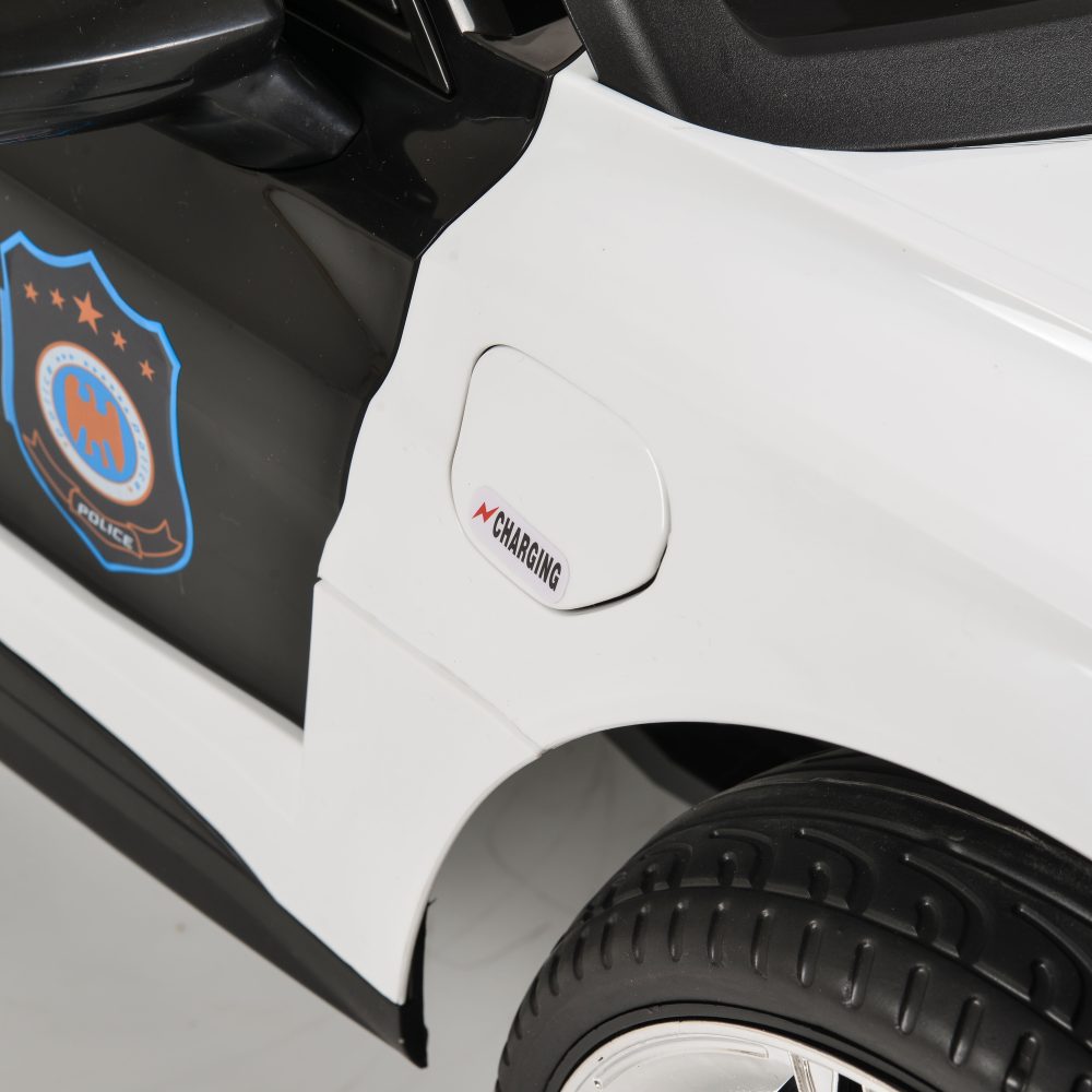 Megastar Rieon Licensed Electric Car 12V BO Audi RS e-tron White Police Car